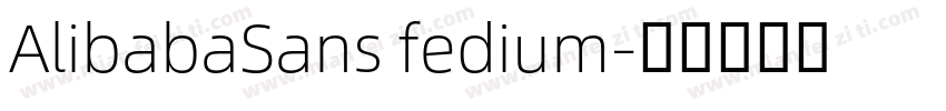 AlibabaSans fedium字体转换